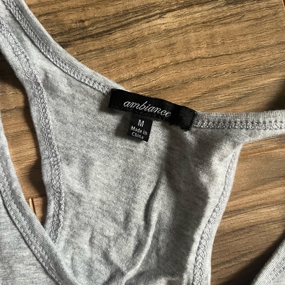 Ambiance Grey Tank Bodysuit Size M - Picture 2 of 2